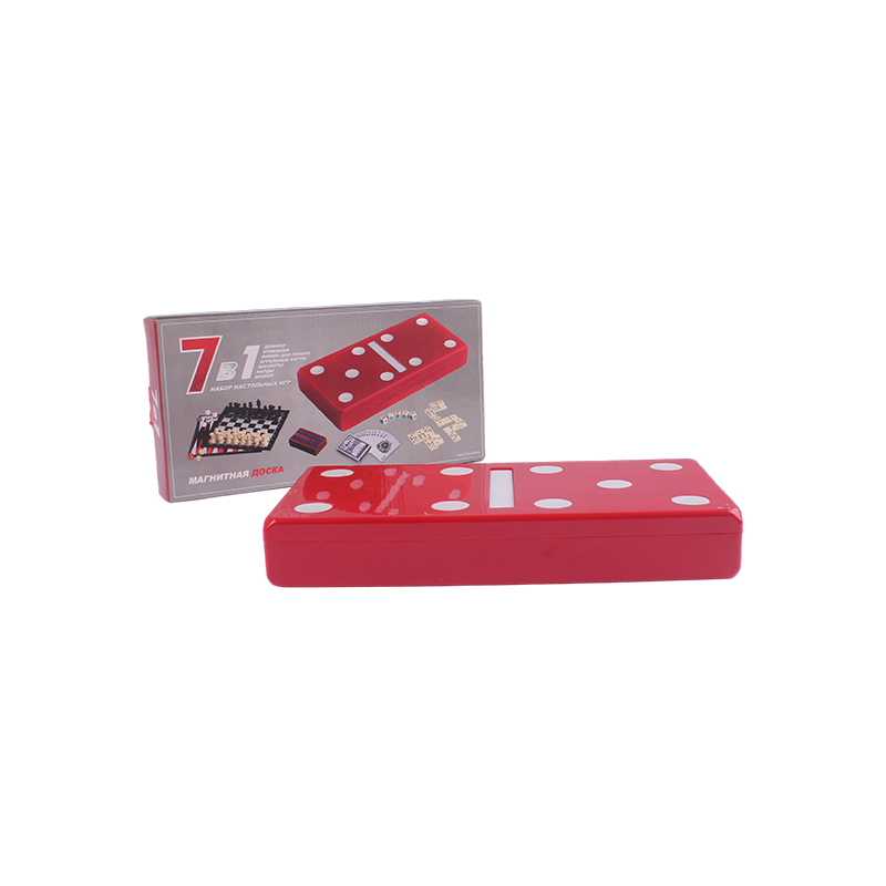 إصدار Red Polka-Dot - مجموعة كومبو كلاسيكية من الدومينو والكريبج
