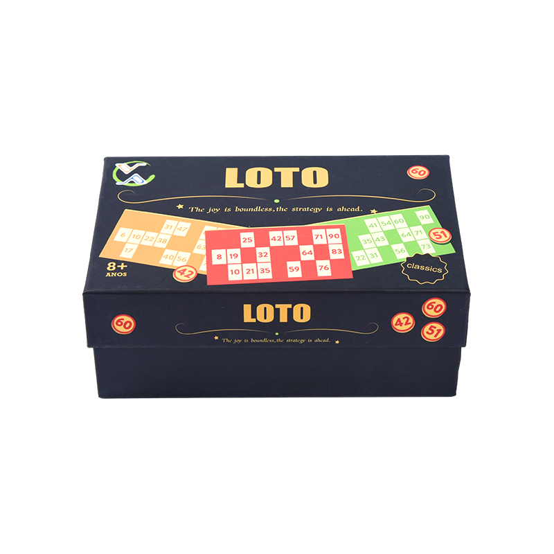 مجموعة ألعاب LOTO (نمط البنغو) - كاملة مع الرموز والبطاقات وصندوق التخزين